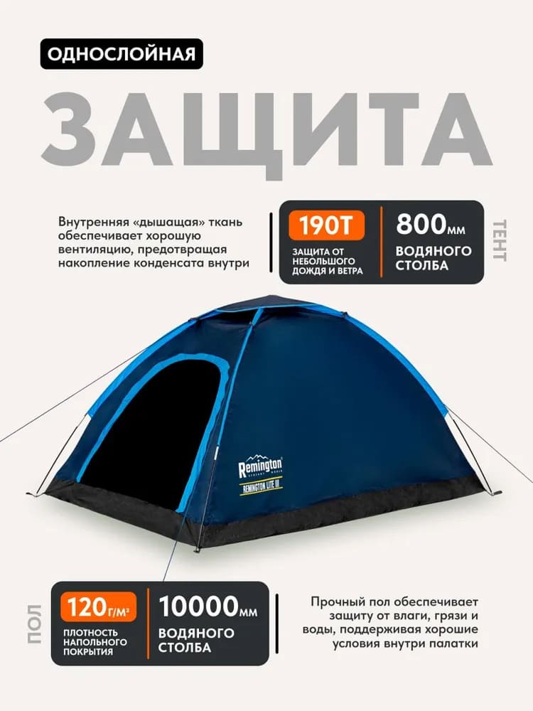 Палатка туристическая Remington Lite III, 3-х местная