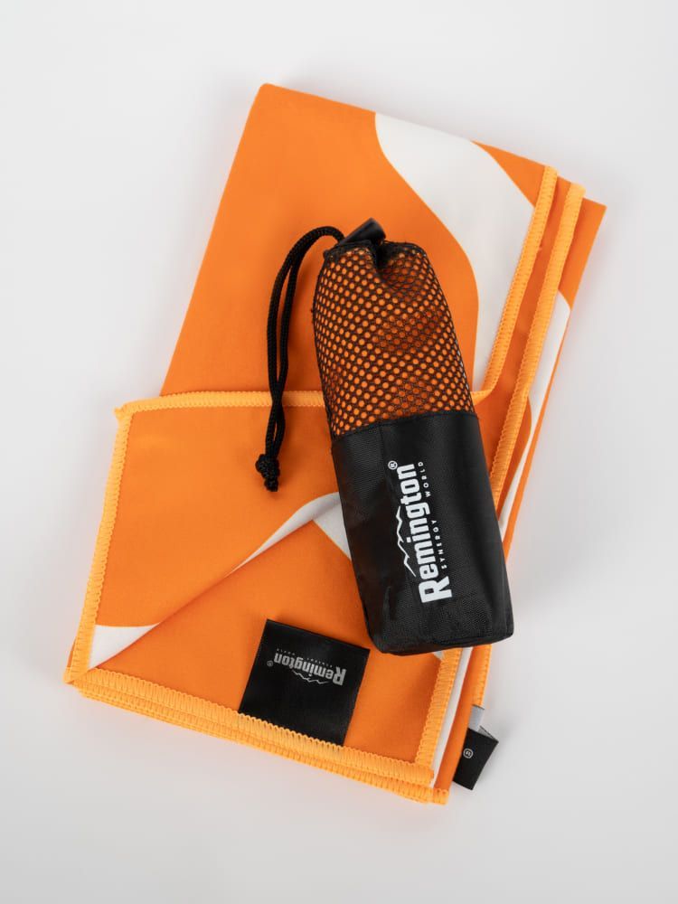 Полотенце Remington из микрофибры, 50*30 см, цвет оранжевый, в сетчатом мешке