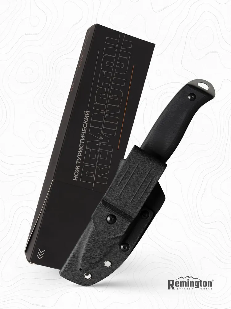 Нож туристический с фикс. лезвием Remington Sentinel Black