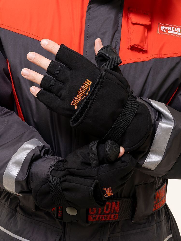 Перчатки-варежки Remington Activ Fishing Softshell Black