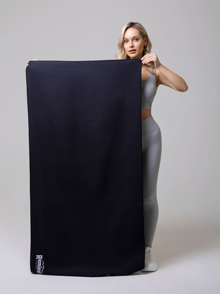 Полотенце Remington из микрофибры, 150*75 см, цвет чёрный, в резиновой коробке