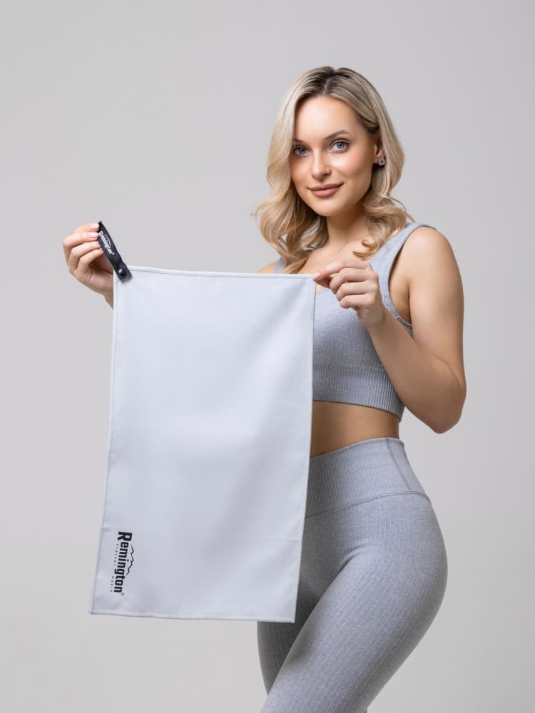 Полотенце Remington из микрофибры, 50*30 см, цвет серый, в резиновой коробке