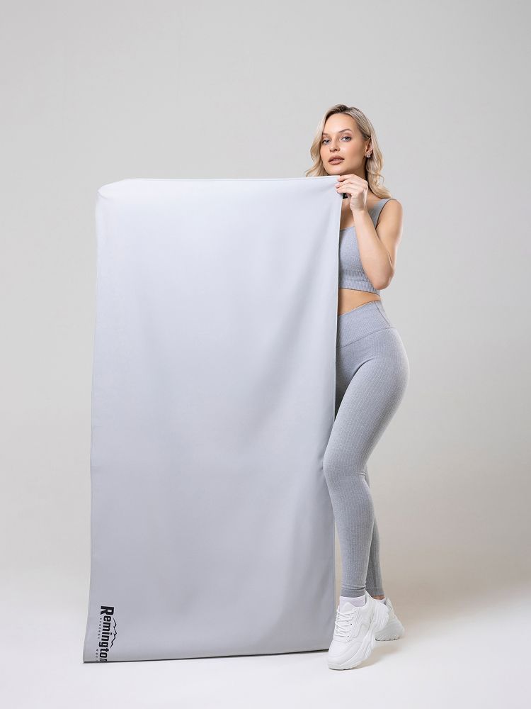 Полотенце Remington из микрофибры, 150*75 см, цвет серый, в резиновой коробке