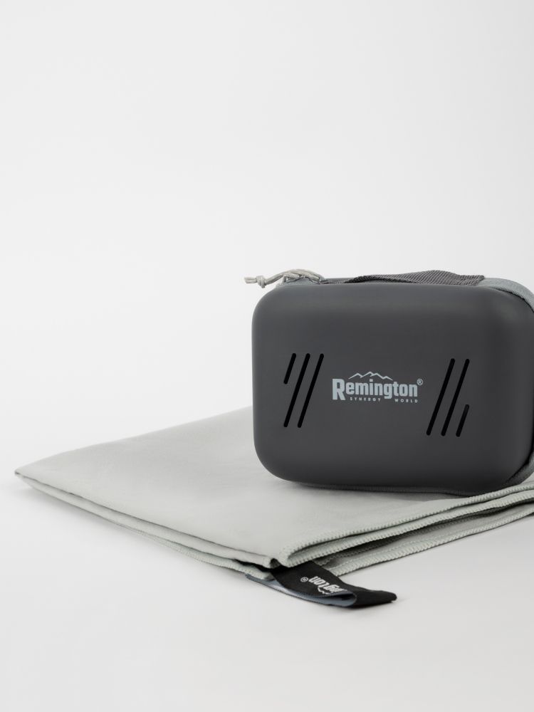 Полотенце Remington из микрофибры, 100*50 см, цвет серый, в резиновой коробке