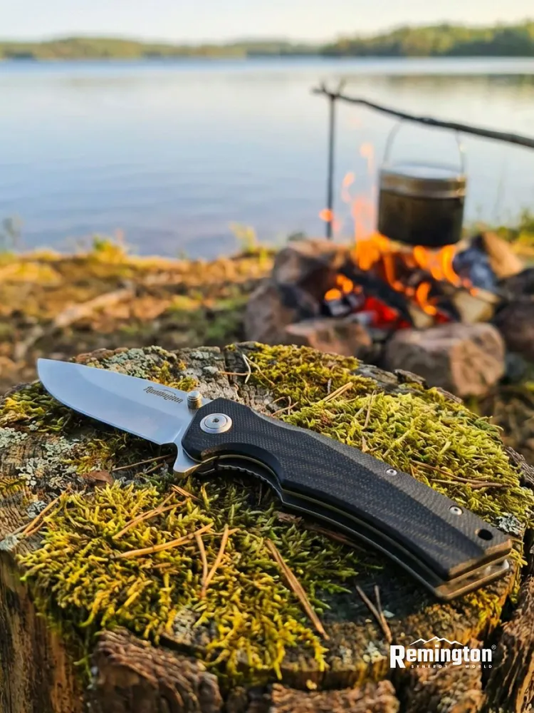 Нож складной туристический Remington Edge Black