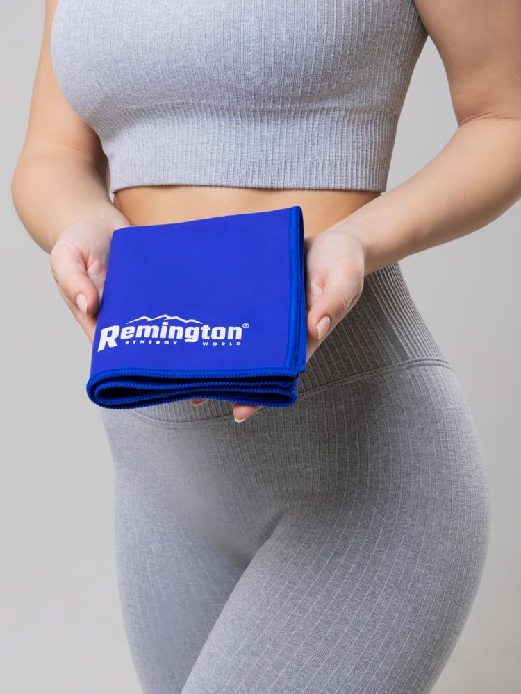 Полотенце Remington из микрофибры, 50*30 см, цвет синий, в сетчатом мешке