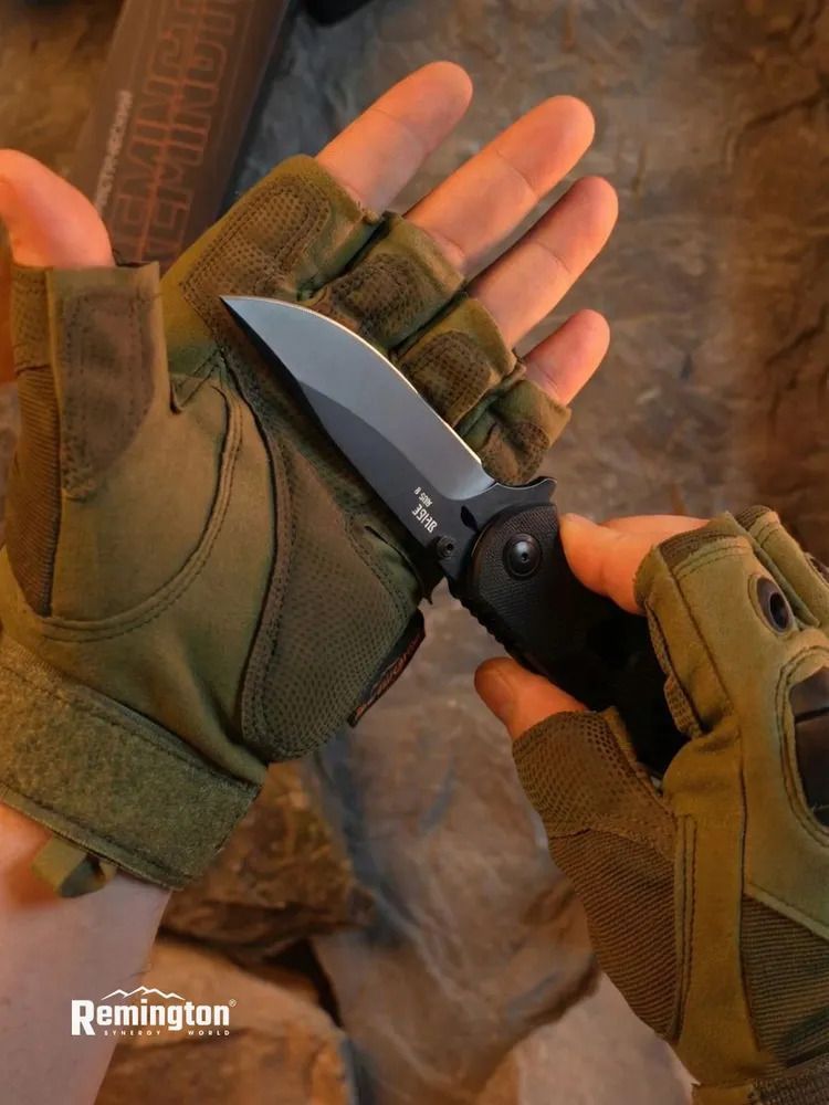 Нож складной туристический Remington Slice Black