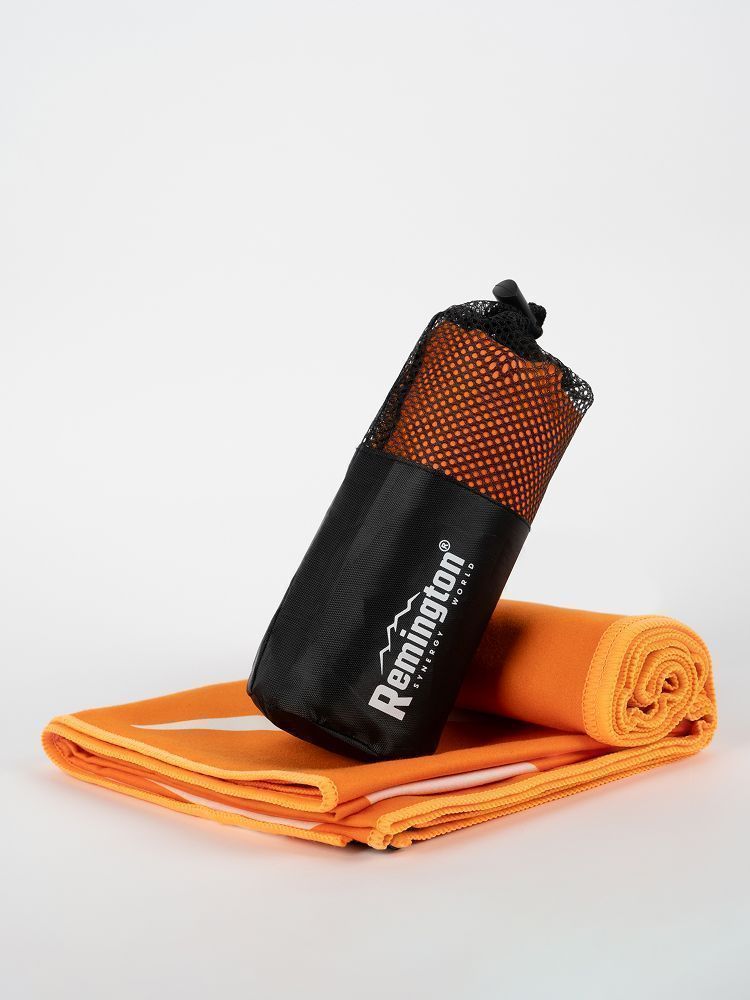Полотенце Remington из микрофибры, 100*50 см, цвет оранжевый, в сетчатом мешке
