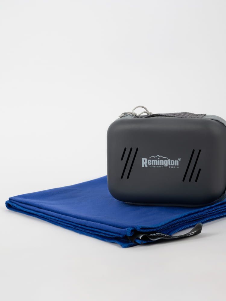 Полотенце Remington из микрофибры, 100*50 см, цвет синий, в резиновой коробке