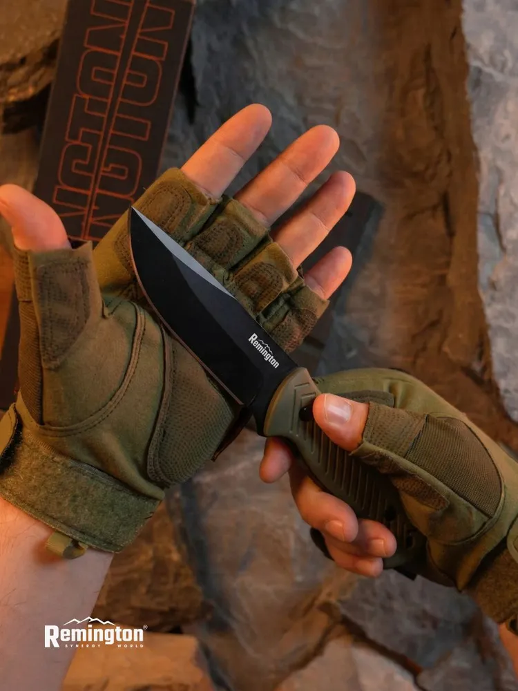 Нож туристический с фикс. лезвием Remington Pillar Dark Green