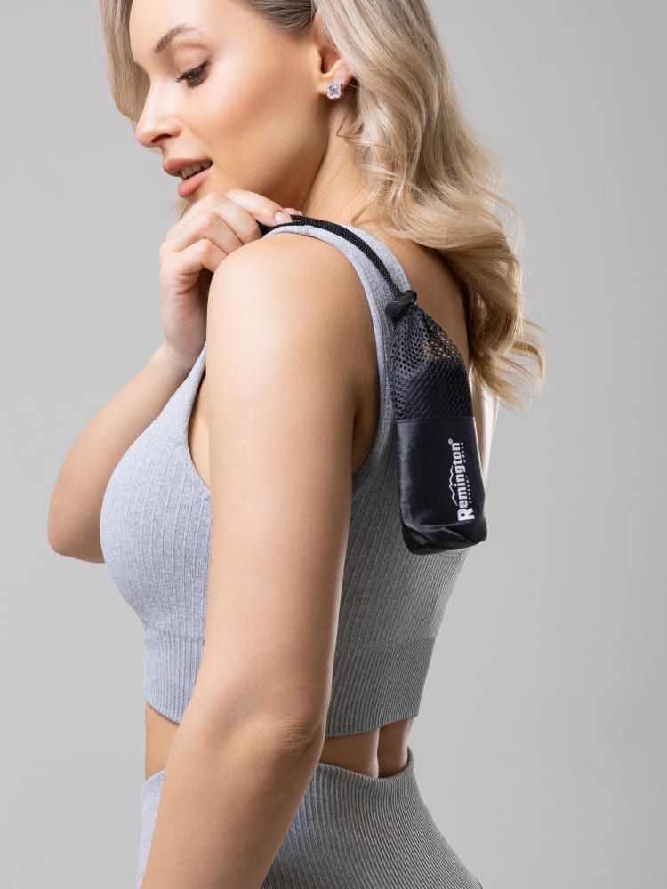 Полотенце Remington из микрофибры, 50*30 см, цвет чёрный, в сетчатом мешке