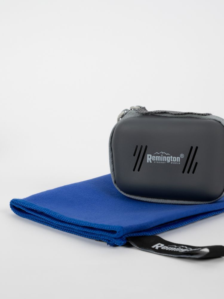 Полотенце Remington из микрофибры, 50*30 см, цвет синий, в резиновой коробке