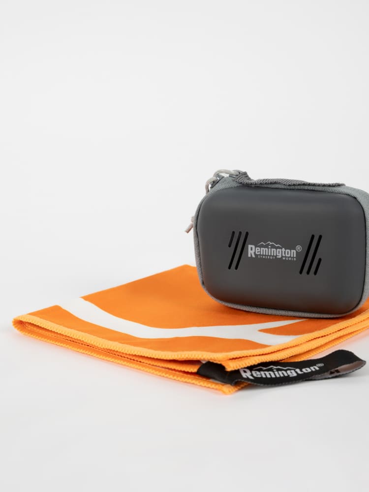 Полотенце Remington из микрофибры, 50*30 см, цвет оранжевый, в резиновой коробке