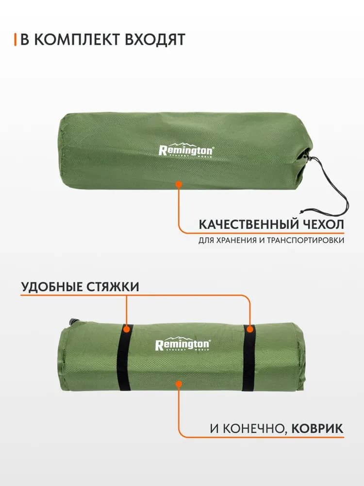 Самонадувающийся коврик Remington 200x66x5 (зеленый)