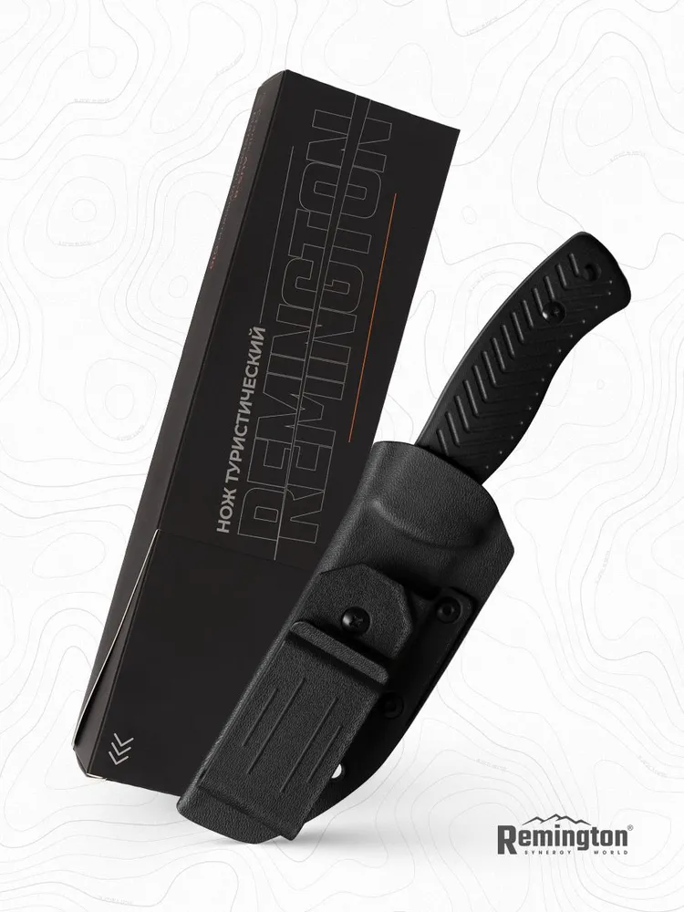 Нож туристический с фикс. лезвием Remington Pillar Black