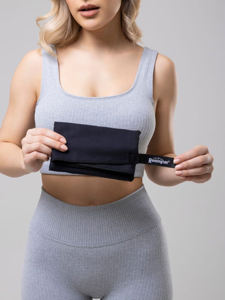 Полотенце Remington из микрофибры, 50*30 см, цвет чёрный, в резиновой коробке