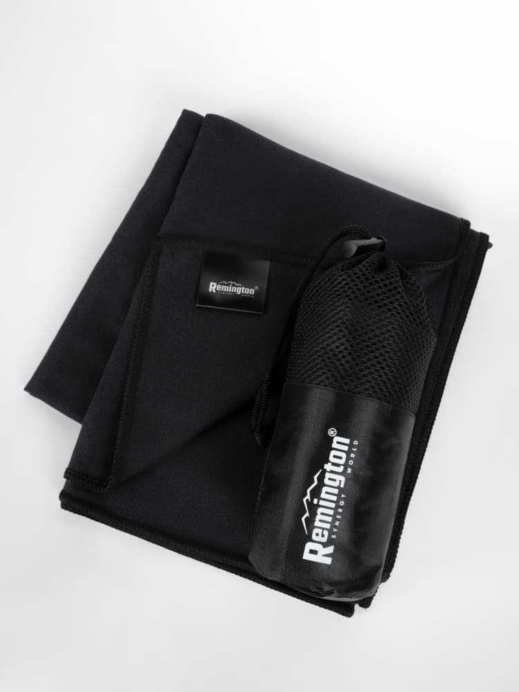 Полотенце Remington из микрофибры, 100*50 см, цвет чёрный, в сетчатом мешке