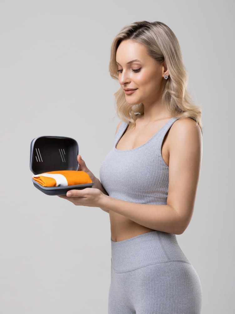 Полотенце Remington из микрофибры, 100*50 см, цвет оранжевый, в резиновой коробке