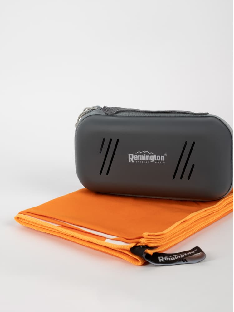 Полотенце Remington из микрофибры, 150*75 см, цвет оранжевый, в резиновой коробке