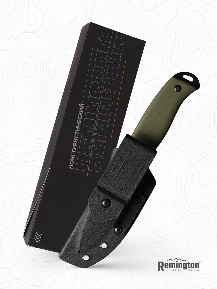 Нож туристический с фикс. лезвием Remington Sentinel Dark Green