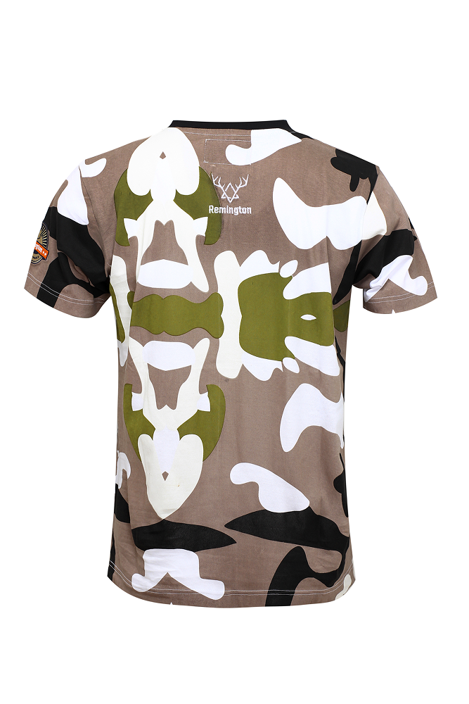 Футболка Remington Men’s Short Sleeve R- Neck Tshirt AOP Camouflage Grey