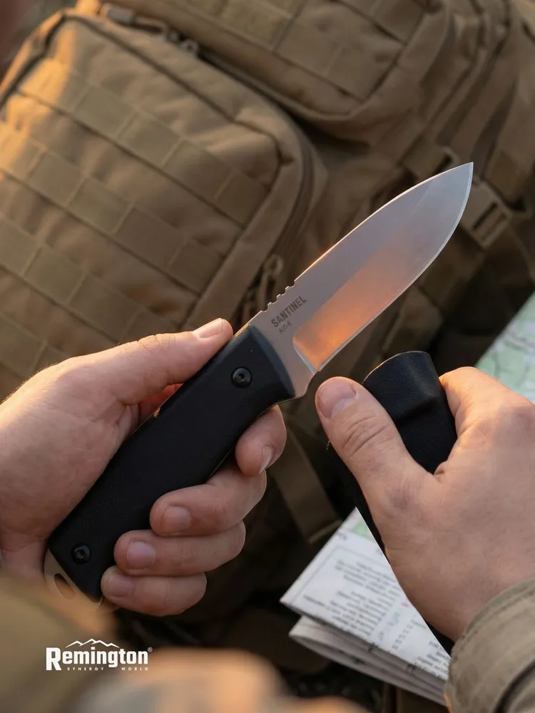 Нож туристический с фикс. лезвием Remington Sentinel Black