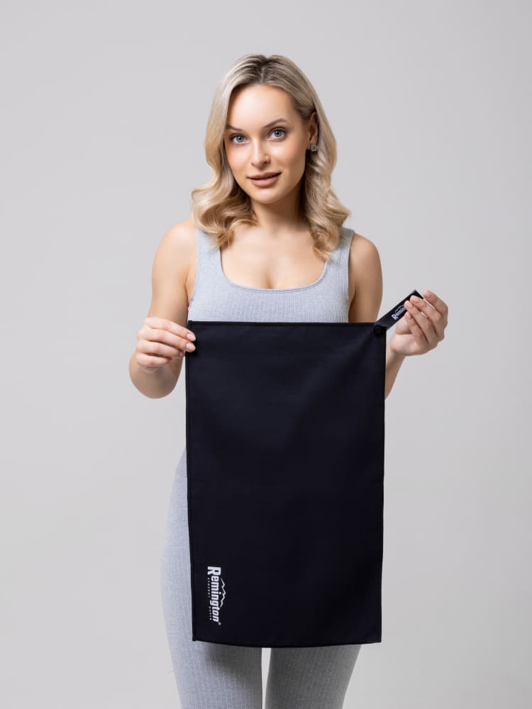 Полотенце Remington из микрофибры, 50*30 см, цвет чёрный, в резиновой коробке
