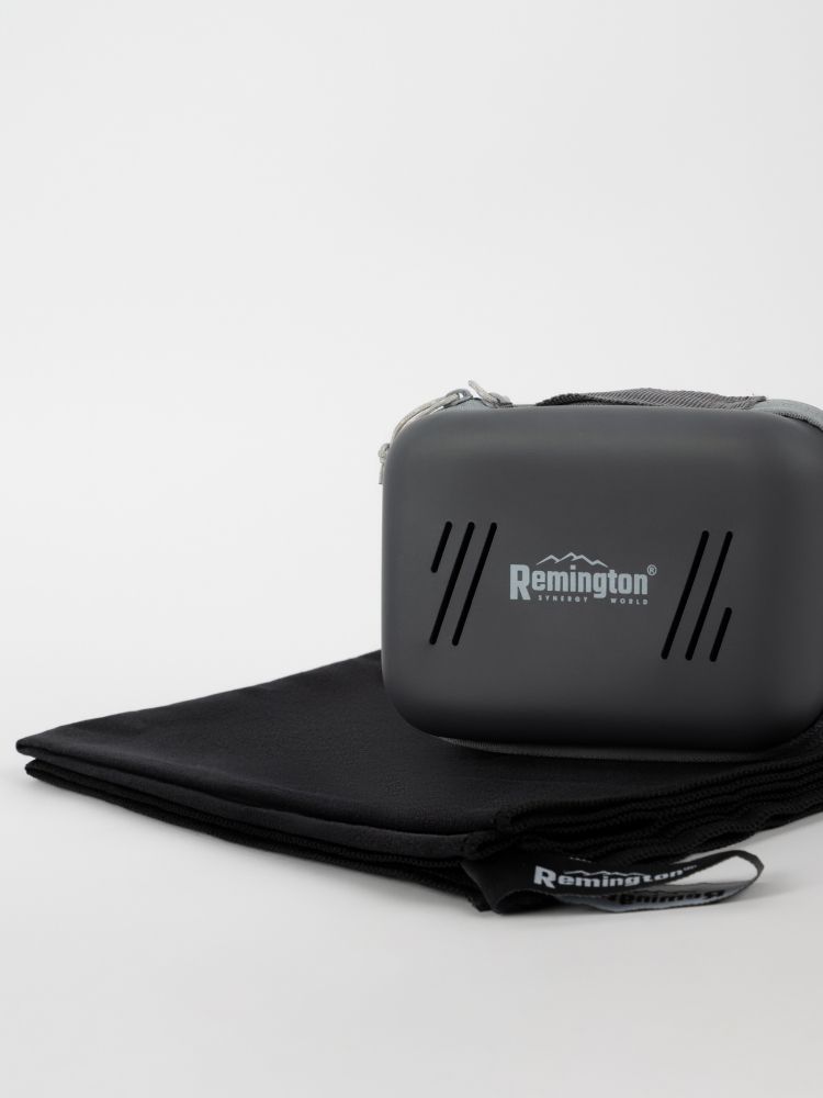 Полотенце Remington из микрофибры, 100*50 см, цвет чёрный, в резиновой коробке
