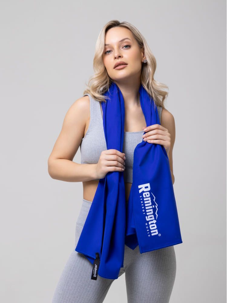 Полотенце Remington из микрофибры, 150*75 см, цвет синий, в резиновой коробке