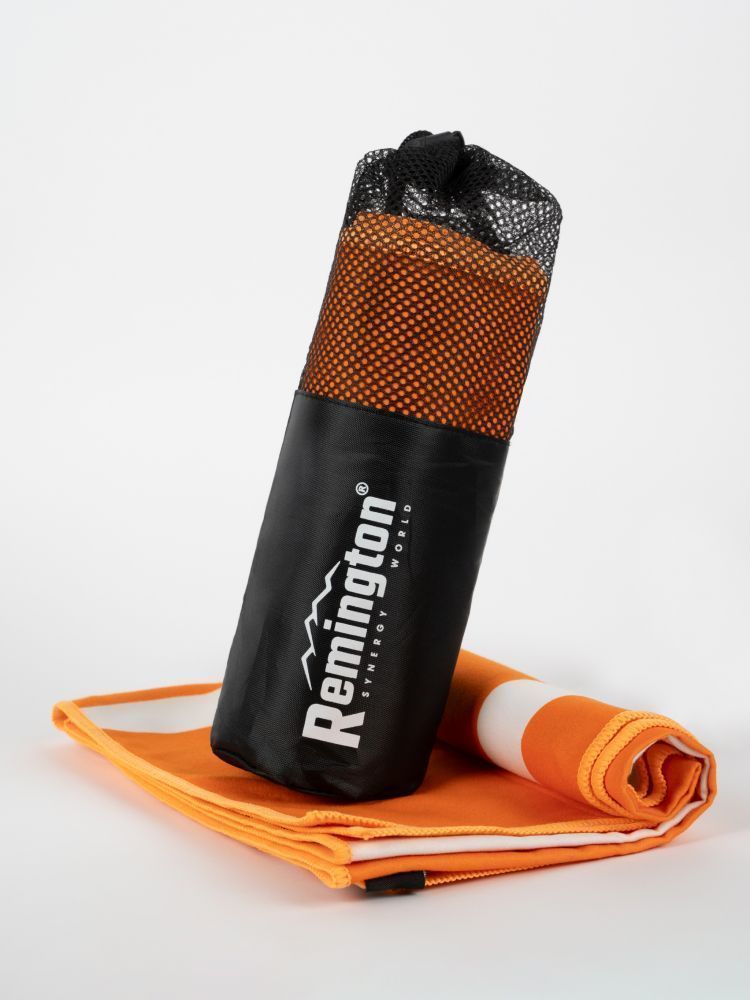 Полотенце Remington из микрофибры, 150*75 см, цвет оранжевый, в сетчатом мешке