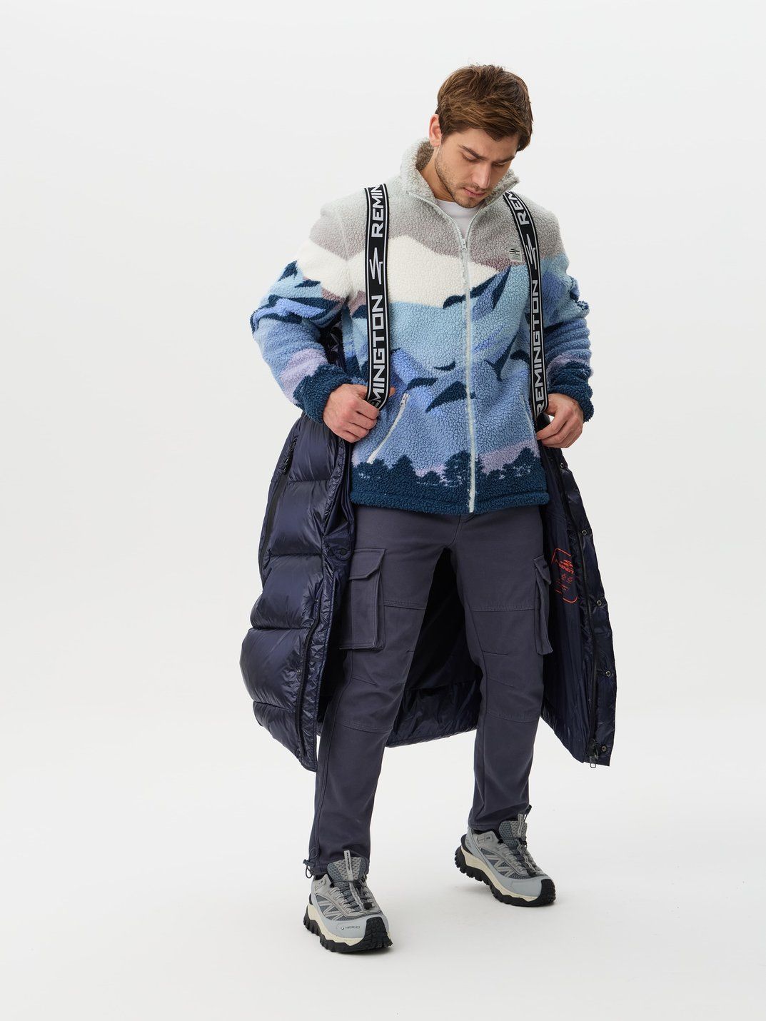 Пальто пуховое мужское Remington DOW3 Hydron Blue