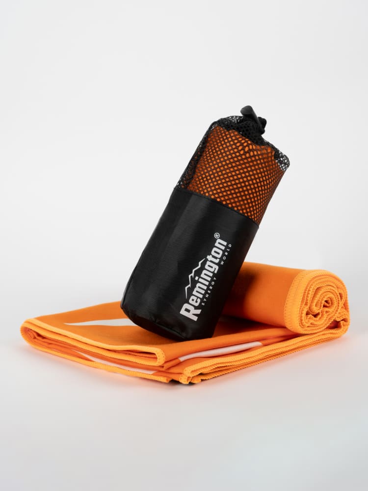 Полотенце Remington из микрофибры, 50*30 см, цвет оранжевый, в сетчатом мешке