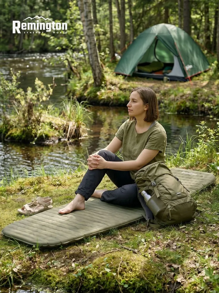 Самонадувающийся коврик Remington 182x56x2,5/3,7 (оливковый)