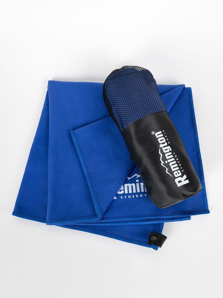 Полотенце Remington из микрофибры, 150*75 см, цвет синий, в сетчатом мешке