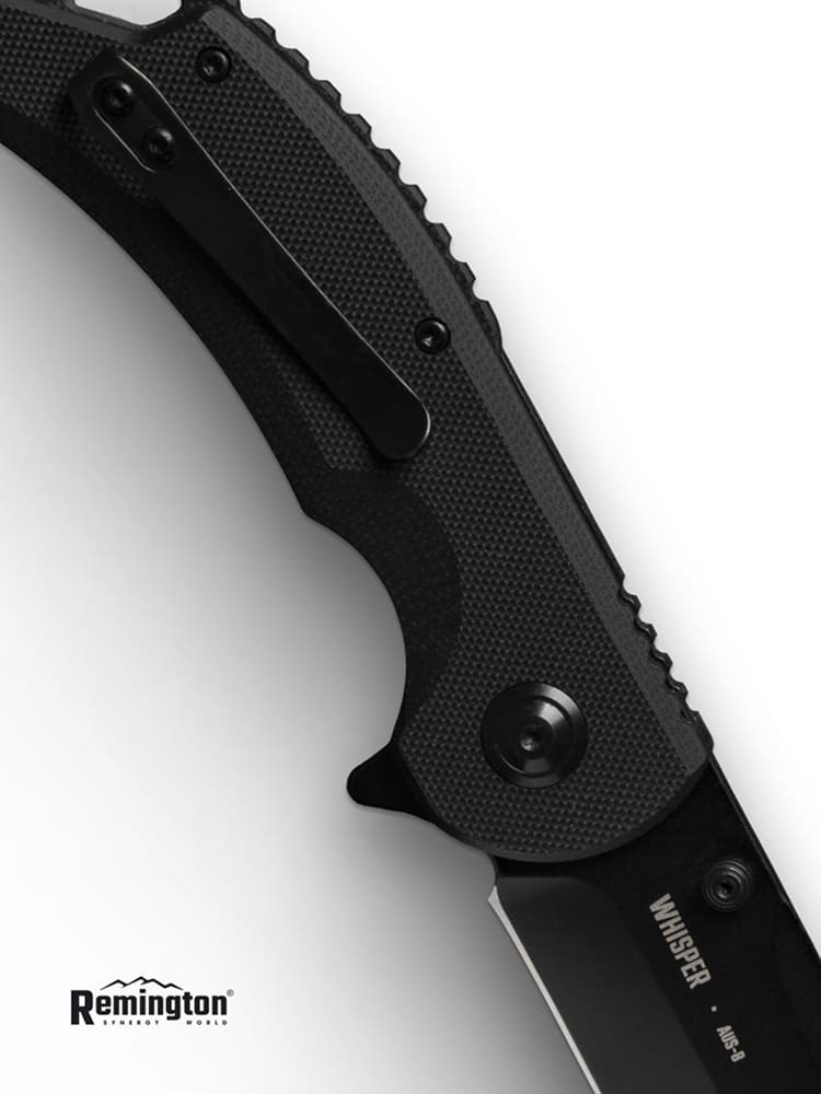 Нож складной туристический Remington Whisper Black