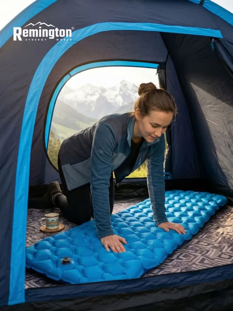 Надувной ультралегкий коврик Remington 190x56x5,5 (синий)