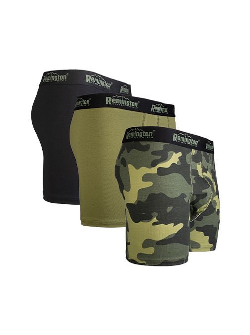 Мужские трусы боксеры Remington, набор 3 шт, микс зеленый