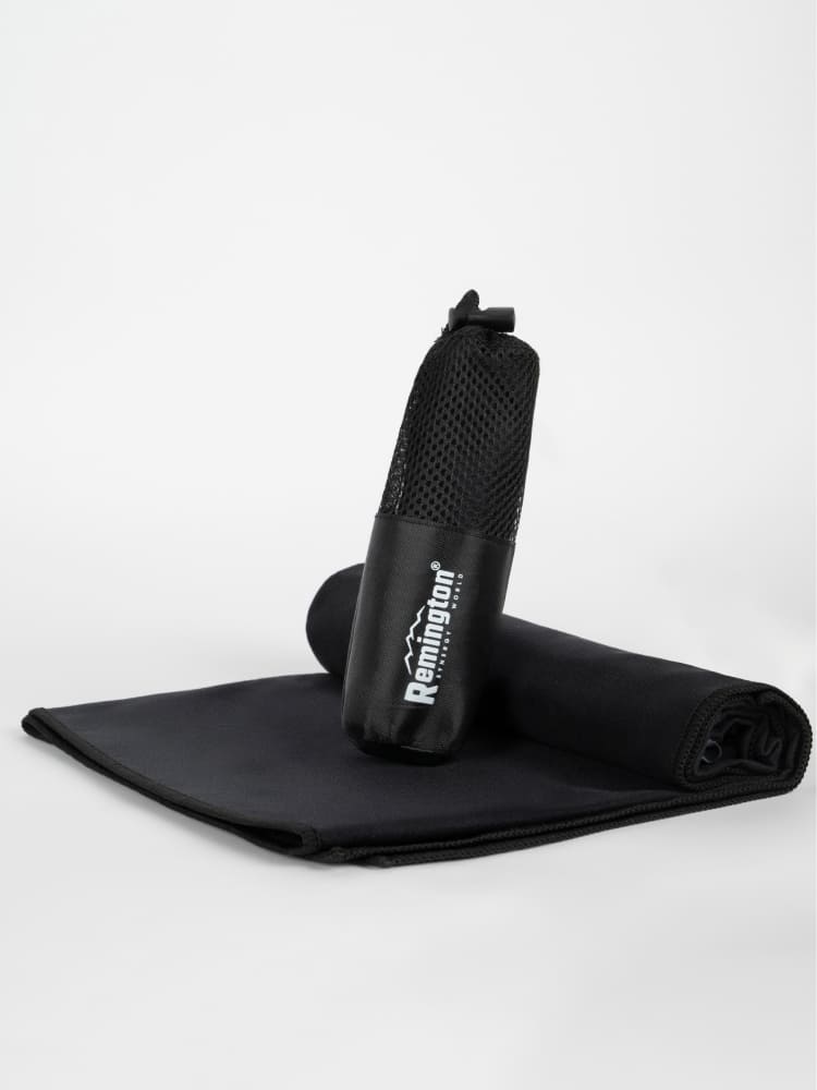 Полотенце Remington из микрофибры, 50*30 см, цвет чёрный, в сетчатом мешке