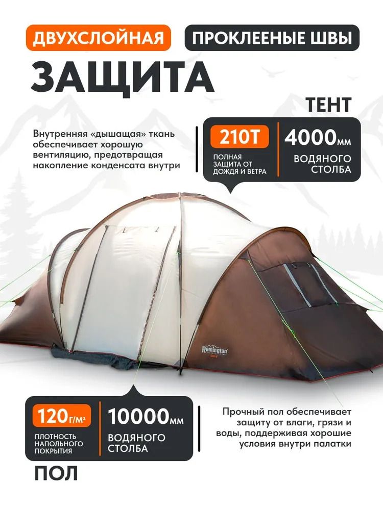 Палатка туристическая Remington Camp IV, 4-х местная