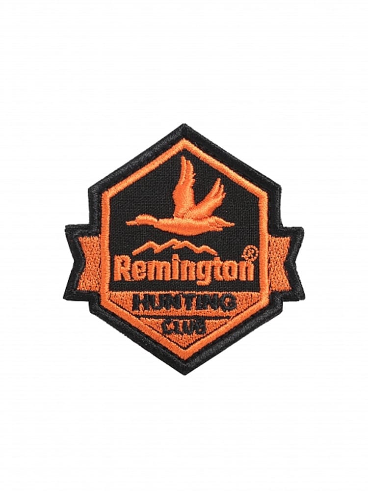 Шеврон Remington HUNTING CLUB ORIGINAL (Black/orange, 6*6 cm)