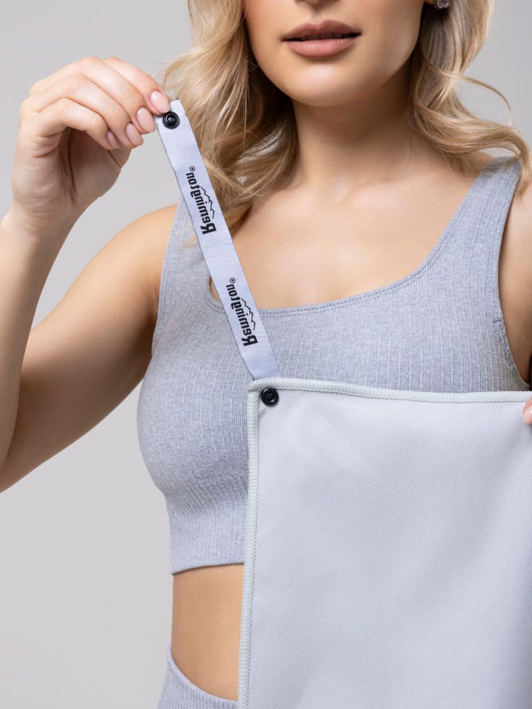 Полотенце Remington из микрофибры, 50*30 см, цвет серый, в сетчатом мешке