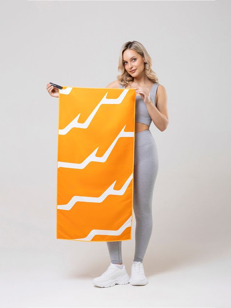 Полотенце Remington из микрофибры, 100*50 см, цвет оранжевый, в сетчатом мешке