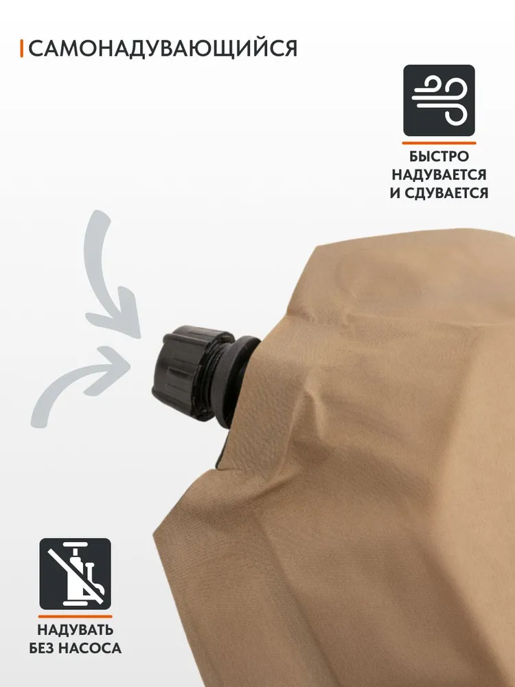 Самонадувающийся коврик Remington 192x132x5 (светло-бежевый)