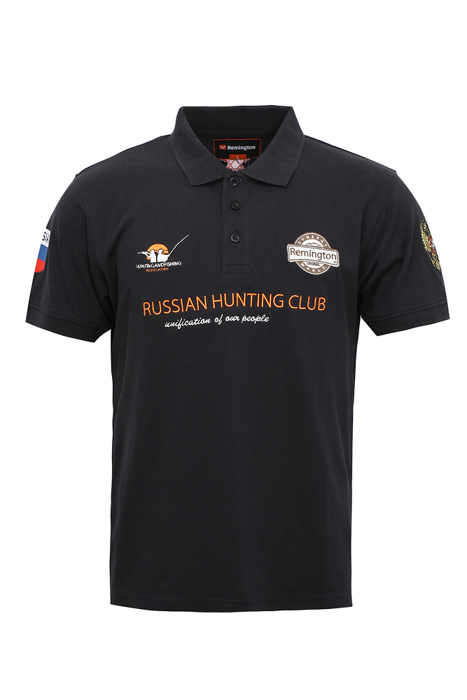 Футболка Remington Men’s Short Sleeve Polo Black R- Neck Tshirt