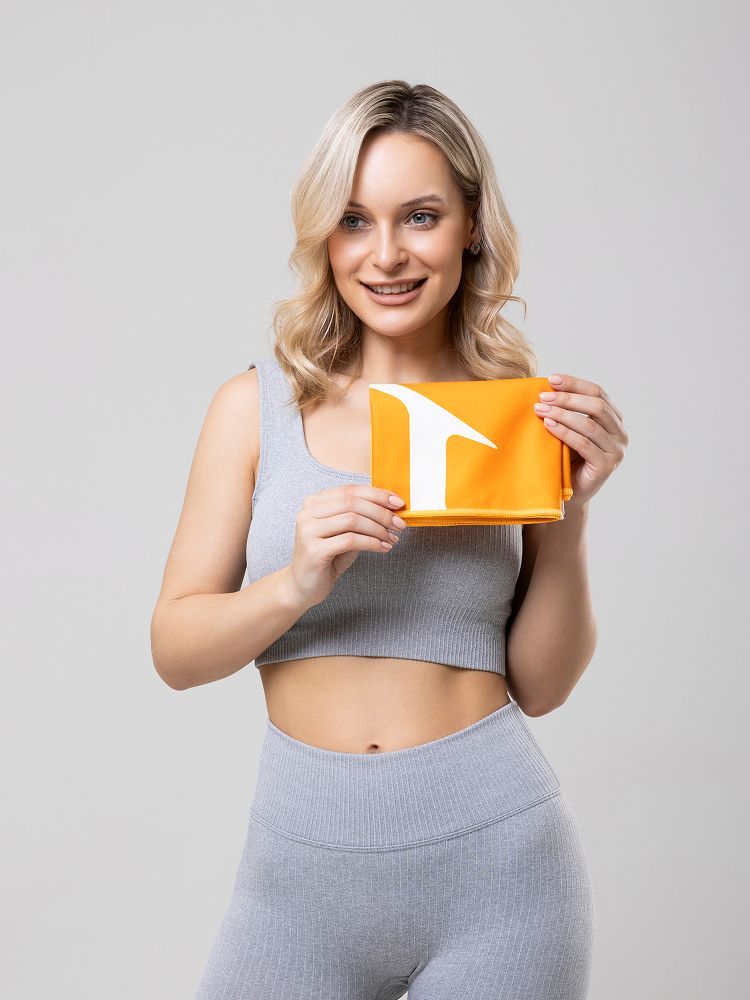 Полотенце Remington из микрофибры, 100*50 см, цвет оранжевый, в сетчатом мешке