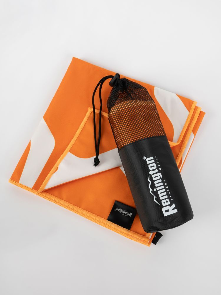 Полотенце Remington из микрофибры, 150*75 см, цвет оранжевый, в сетчатом мешке