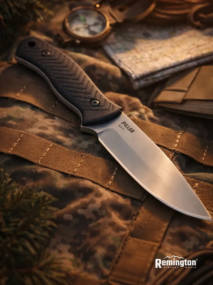 Нож туристический с фикс. лезвием Remington Pillar Black