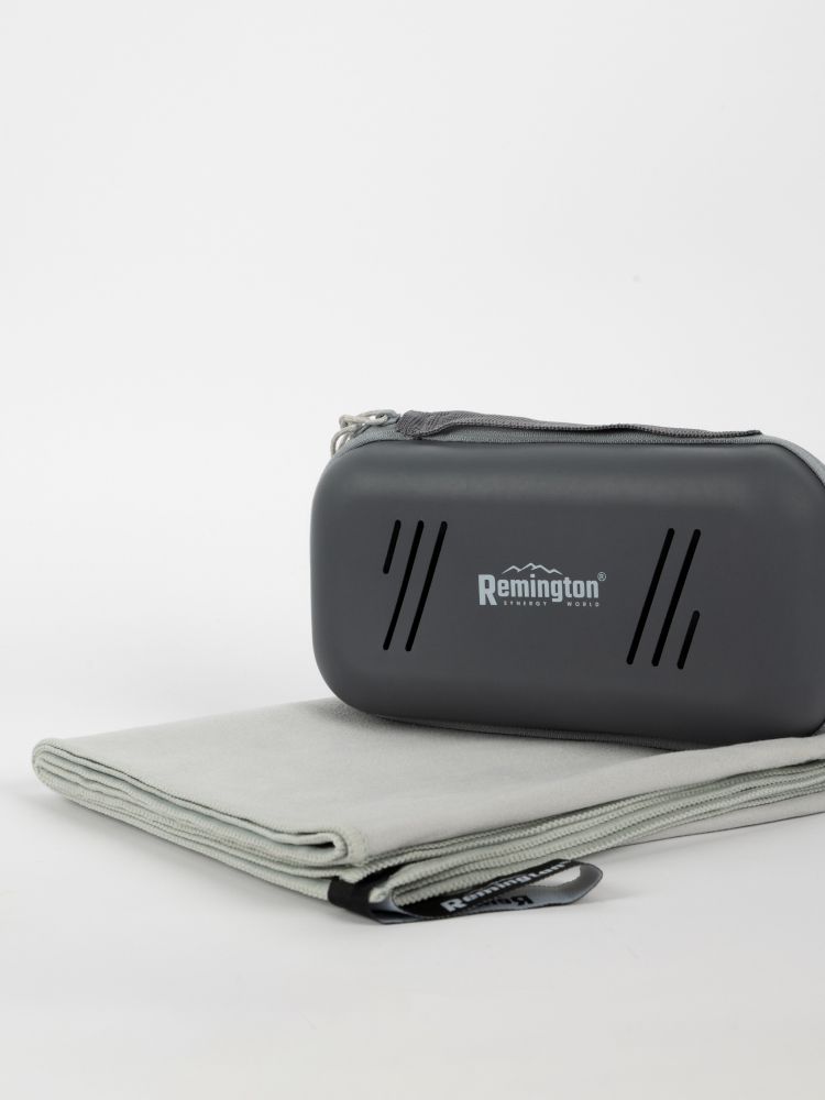 Полотенце Remington из микрофибры, 150*75 см, цвет серый, в резиновой коробке