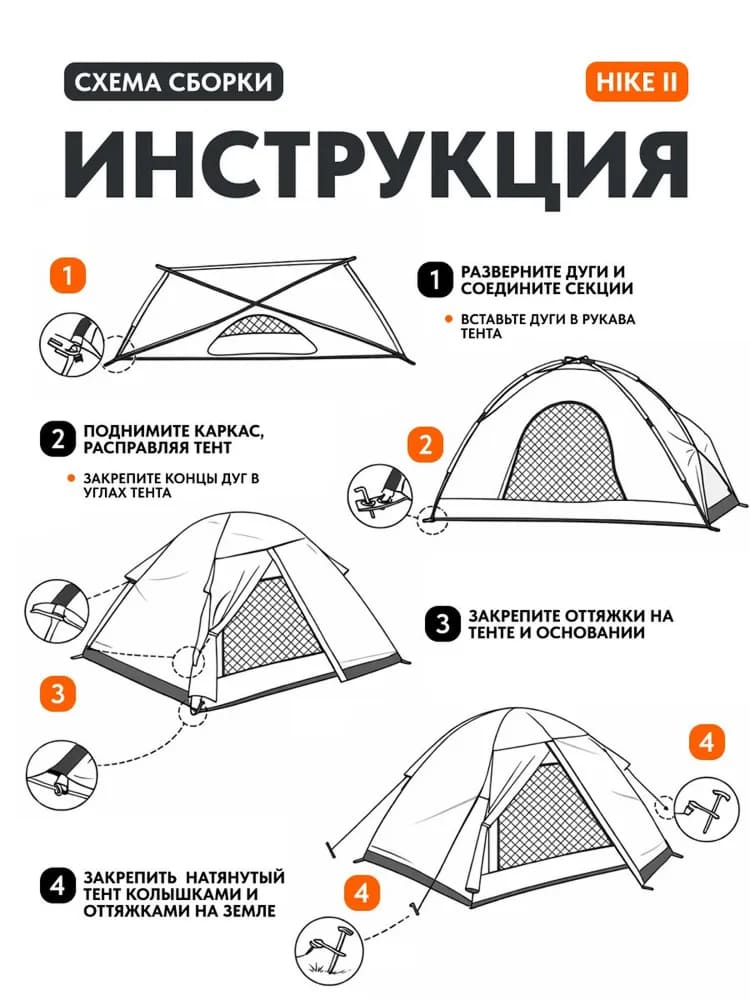 Палатка туристическая Remington Hike II, 2-х местная