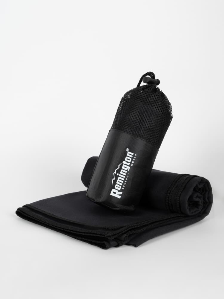 Полотенце Remington из микрофибры, 100*50 см, цвет чёрный, в сетчатом мешке